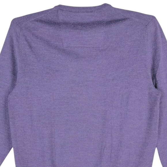 Calvin Klein Men Purple V-Neck Merino Wool Sweater Size M Lightweight Knit NWOT - Picture 4 of 9